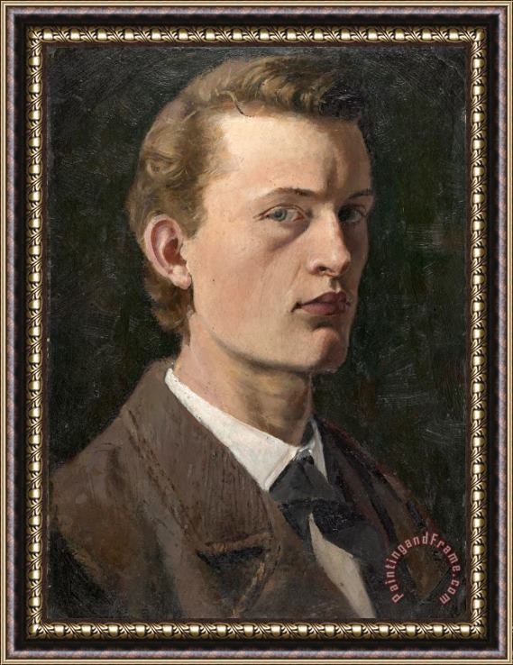 Edvard Munch Self Portrait Framed Painting