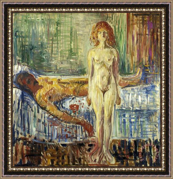 Edvard Munch The Death of Marat II Framed Painting