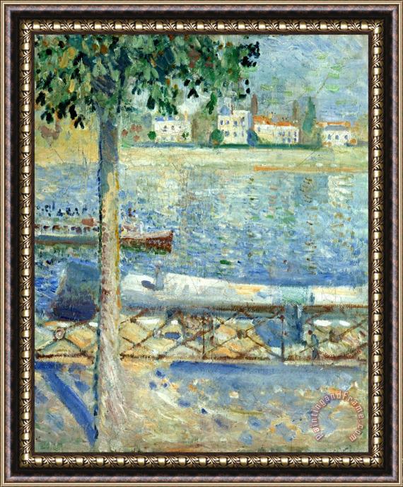 Edvard Munch The Seine at Saint Cloud Framed Print