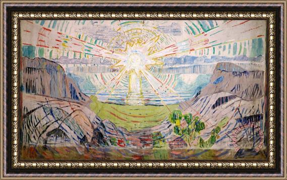 Edvard Munch The Sun Framed Print
