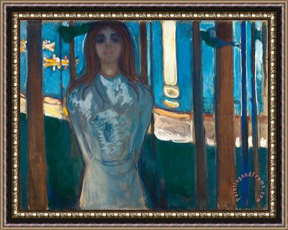 Edvard Munch The Voice , Summer Night Framed Painting