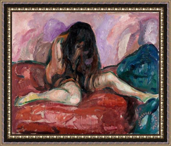 Edvard Munch Weeping Nude Framed Print