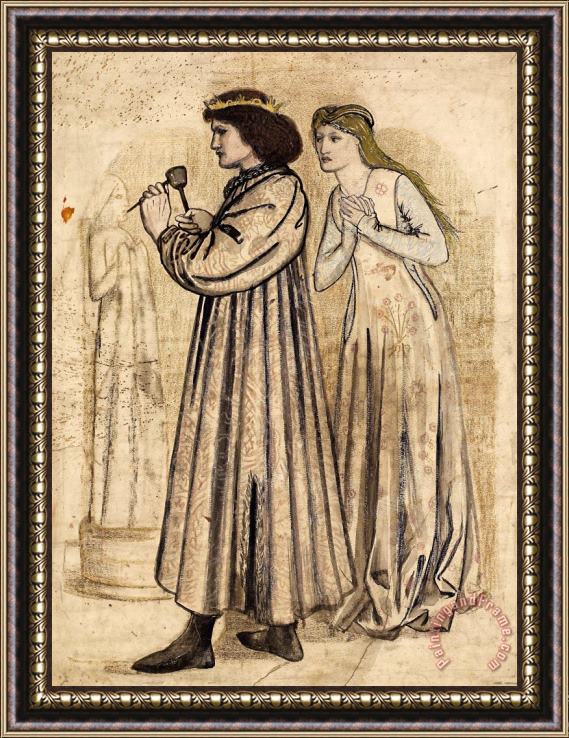 Edward Burne Jones King Rene's Honeymoon Framed Painting