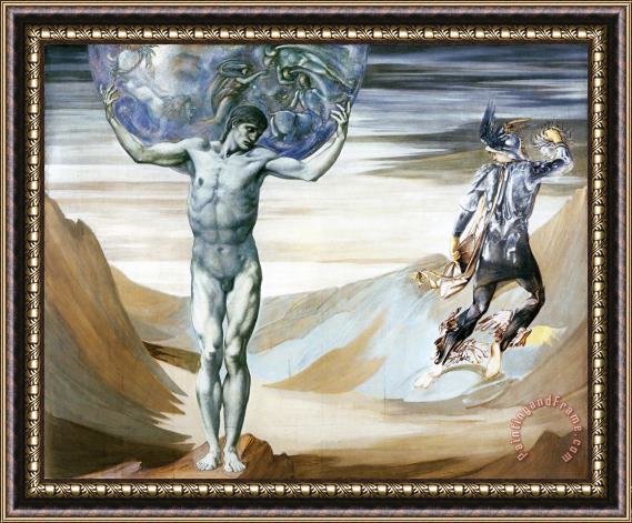 Edward Burne Jones The Perseus Series Atlas Turned to Stone Framed Painting