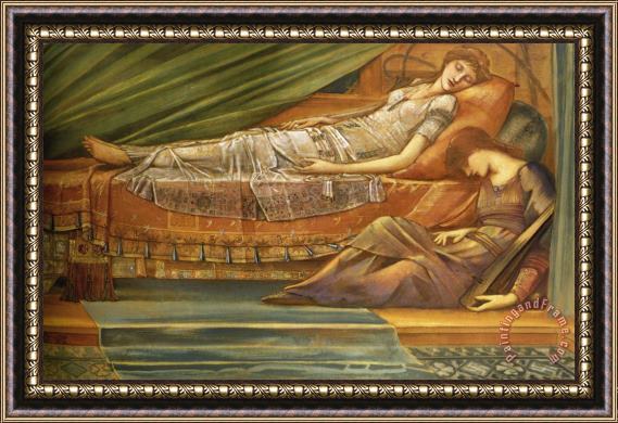 Edward Burne Jones The Sleeping Princess Framed Print