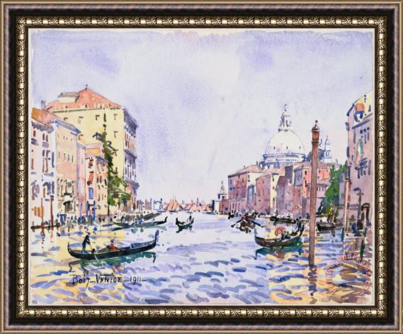 Edward Darley Boit Venice Afternoon on The Grand Canal Framed Painting