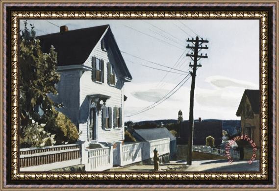 Edward Hopper Adam's House Framed Painting