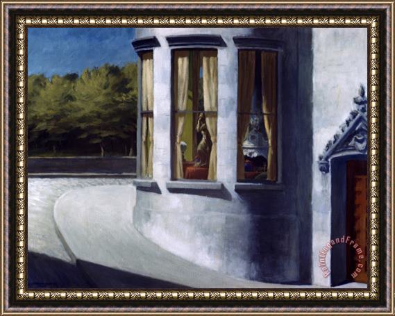 Edward Hopper August in The City Framed Painting
