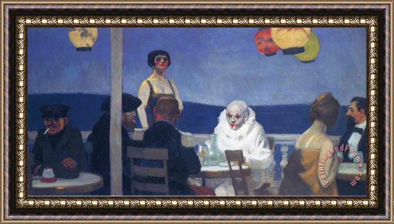 Edward Hopper Blue Night Framed Painting