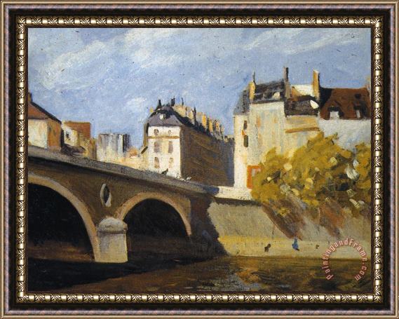 Edward Hopper Bridge on The Seine Framed Painting