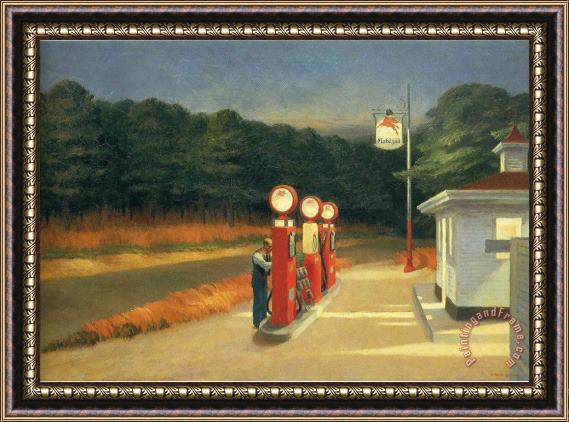 Edward Hopper Gas Framed Print