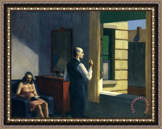 Edward Hopper Hotel by a Railroad Framed Painting