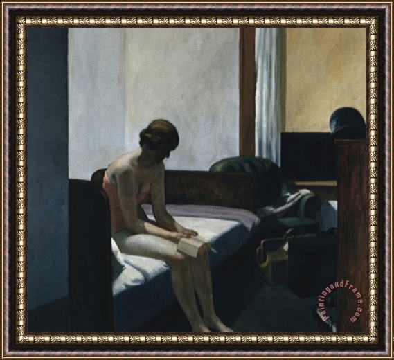 Edward Hopper Hotel Room Framed Painting