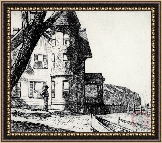 Edward Hopper House By A River Framed Painting