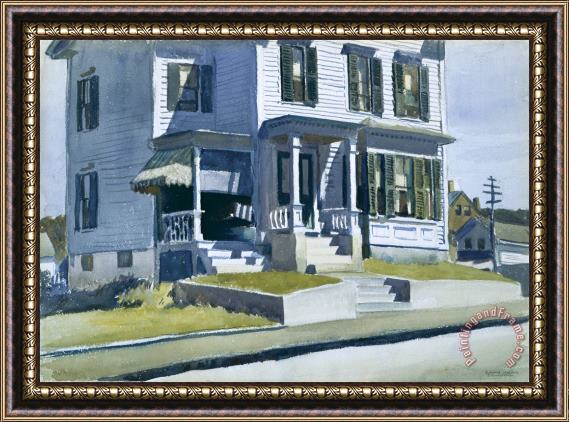 Edward Hopper House on Middle Street, Gloucester Framed Painting