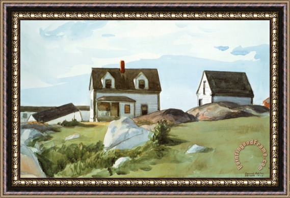 Edward Hopper Houses of Squam Light Framed Print
