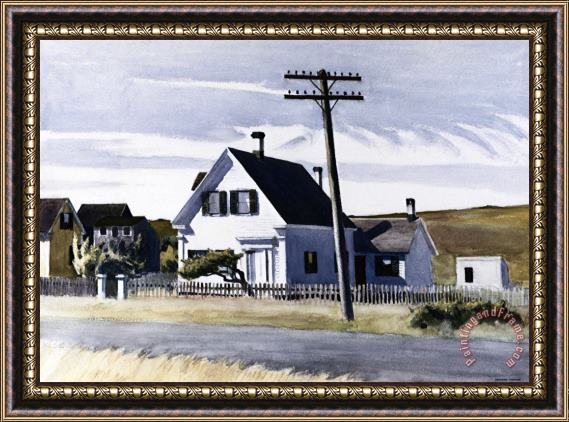Edward Hopper Lombard S House Framed Painting