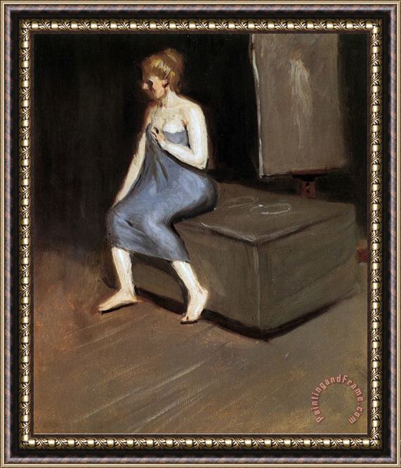 Edward Hopper Model Sitting Framed Painting