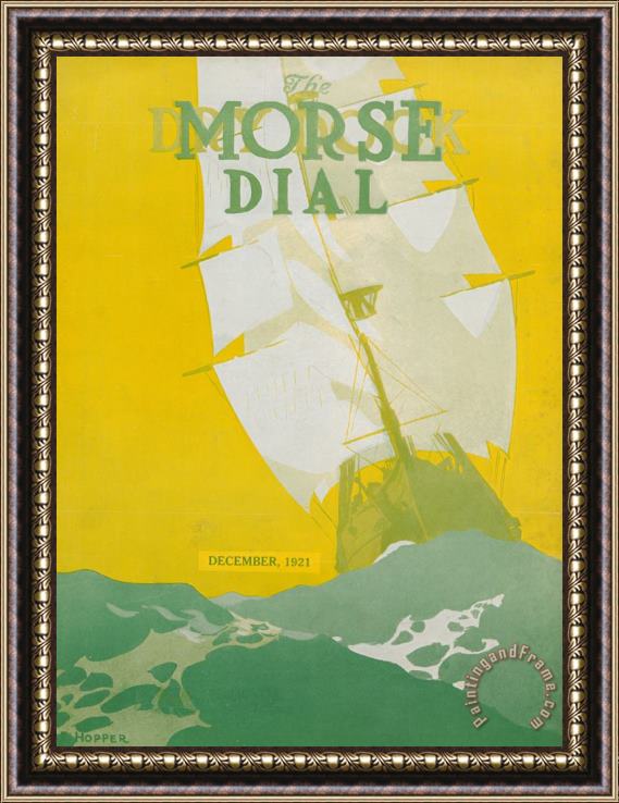 Edward Hopper Morse Dry Dock Dial Framed Painting