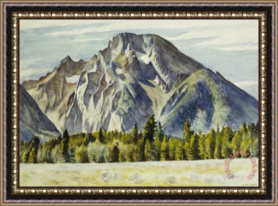 Edward Hopper Mount Moran Framed Painting