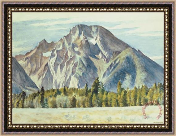 Edward Hopper Mount Moran Framed Painting