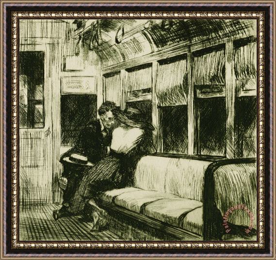 Edward Hopper Night On The El Train Framed Print