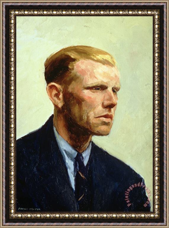 Edward Hopper Portrait Of A Man Framed Painting