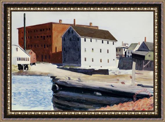 Edward Hopper Rockland Harbor Framed Painting