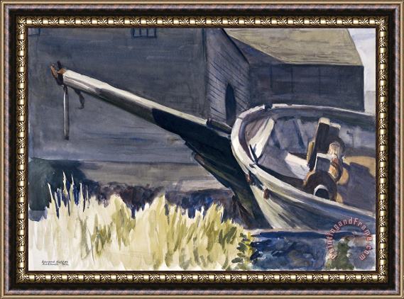 Edward Hopper Schooner's Bowsprit Framed Painting