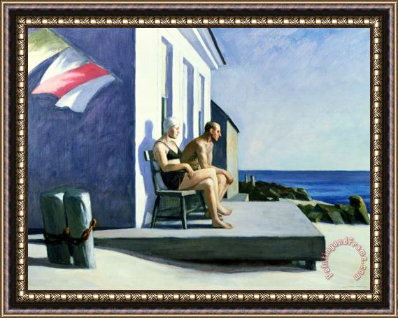 Edward Hopper Sea Watchers Framed Painting