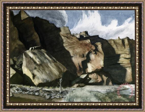 Edward Hopper Shoshone Cliffs Framed Painting