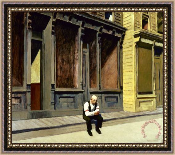 Edward Hopper Sunday Framed Painting
