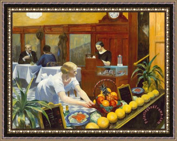 Edward Hopper Tables for Ladies 1930 Framed Painting