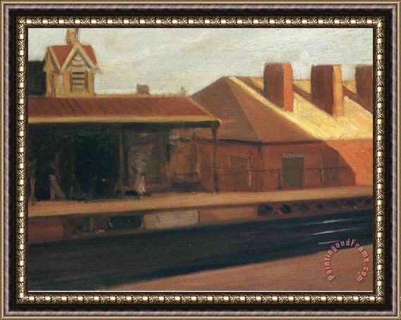 Edward Hopper The El Station Framed Print