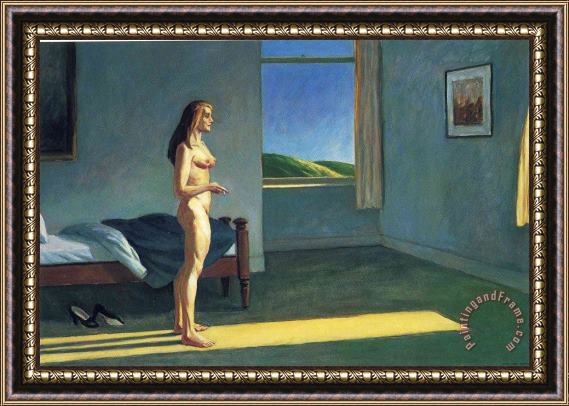 Edward Hopper Woman in The Sun Framed Painting