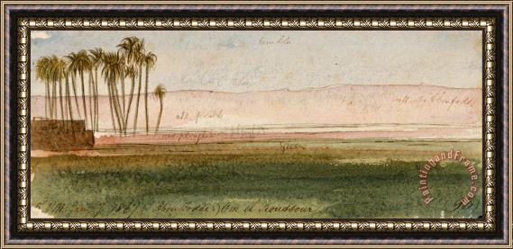 Edward Lear (sheikh Abu Fodde) Om El Koussour Framed Painting