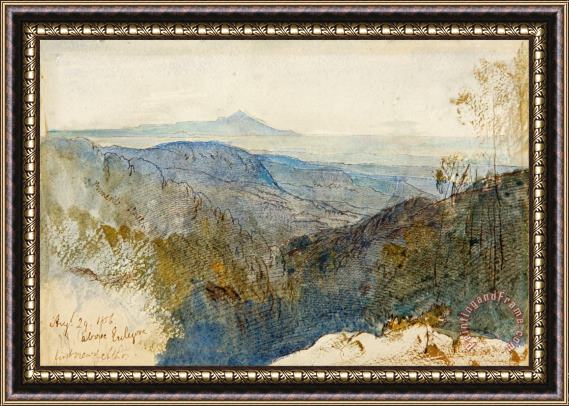 Edward Lear A Distant View of Mt Athos Framed Painting