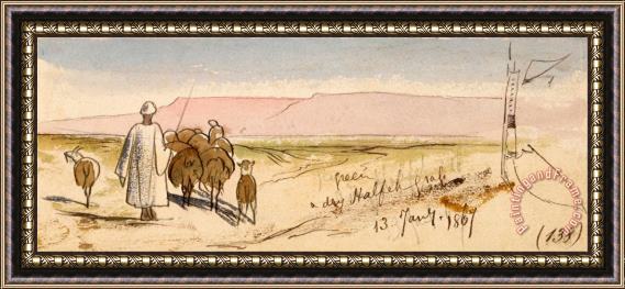 Edward Lear A Dry Halfeh Grass Framed Painting