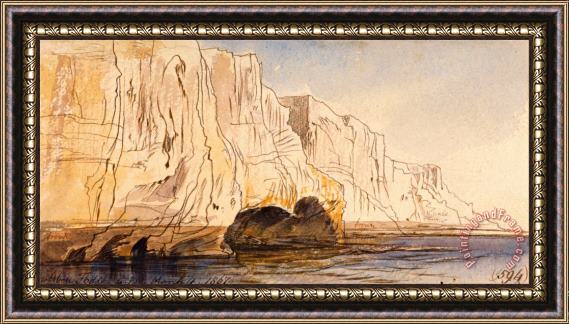 Edward Lear Abu Fodde, 4 00 Pm, 4 March 1867 (594) Framed Painting