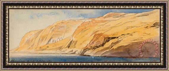 Edward Lear Abu Simbel, 1 10 Pm, 9 February 1867 (385) Framed Painting