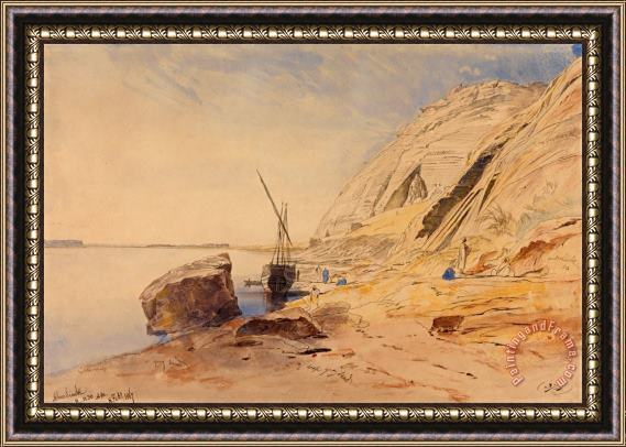 Edward Lear Abu Simbel, 11 11 30 Am, 8 February 1867 (374) Framed Painting