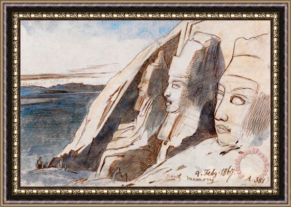 Edward Lear Abu Simbel Framed Painting