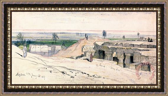 Edward Lear Abydos, 1 00 Pm, 12 January 1867 (134) Framed Painting