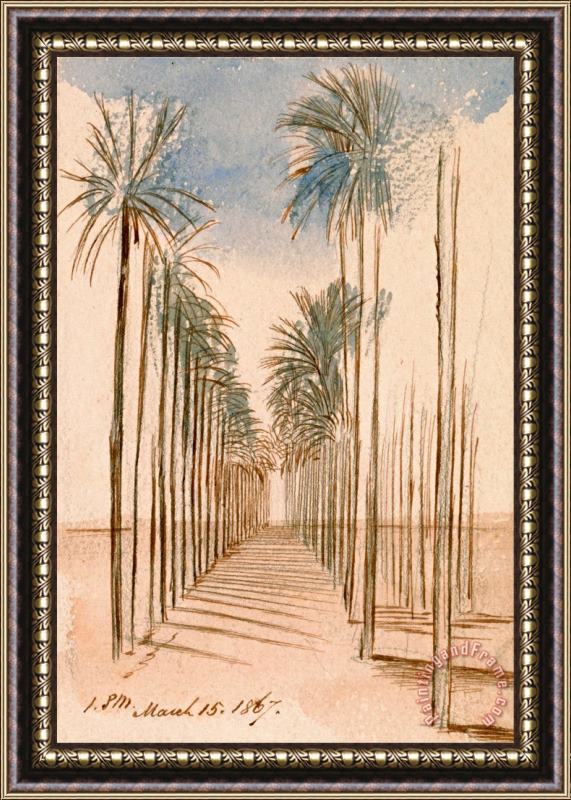 Edward Lear Avenue of Trees Framed Painting