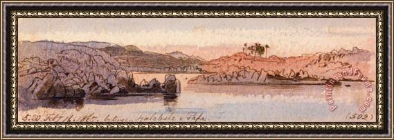 Edward Lear Between Kalabshee And Tafa, 5 20 Pm, 16 February 1867 (502) Framed Painting