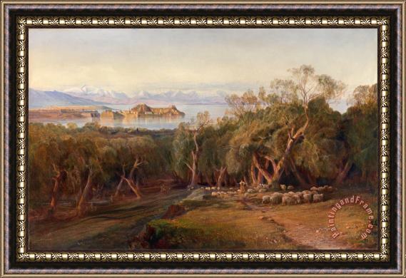 Edward Lear Corfu From Ascension 2 Framed Painting