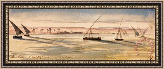 Edward Lear Deir Kadige, Noon., January 2, 1867 (27) Framed Painting