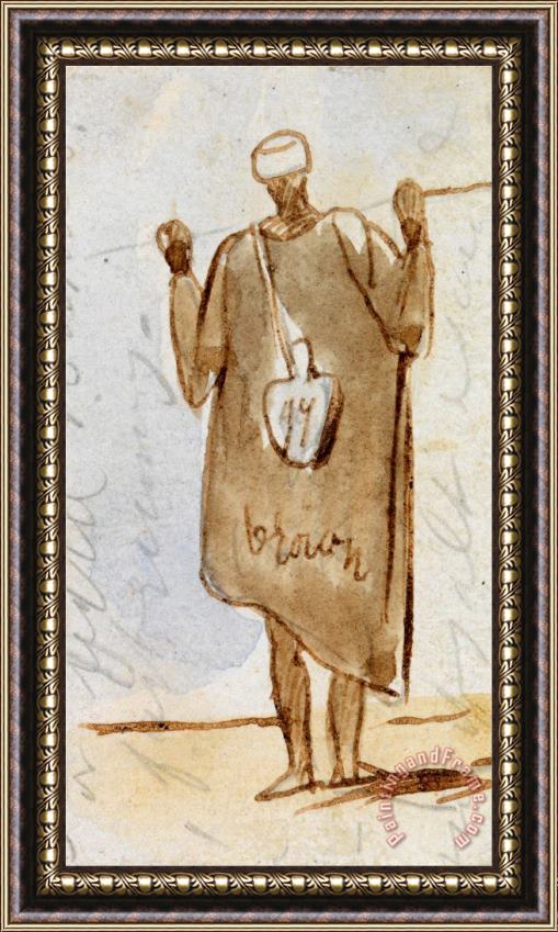 Edward Lear Egyptian Man 2 Framed Painting