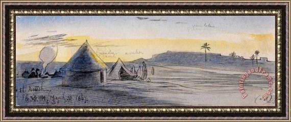 Edward Lear El Areesh, 6 30 Pm, 31 March 1867 (33) Framed Painting