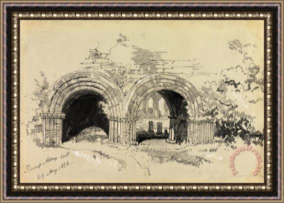 Edward Lear Furness Abbey East, 29 August 1836 Framed Painting